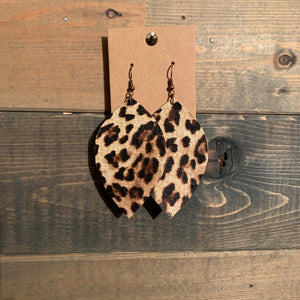 Distressed Leopard Earrings