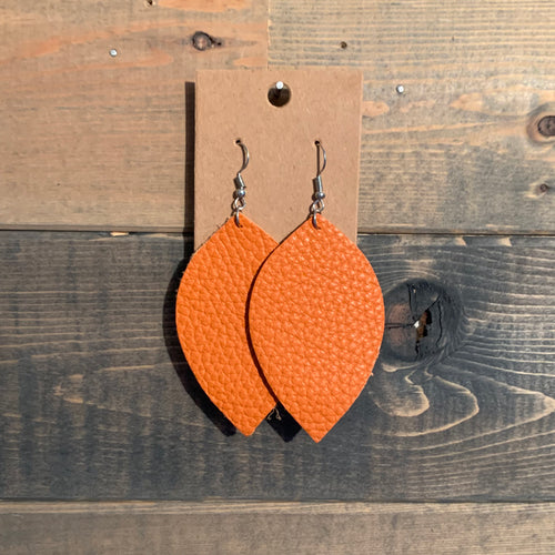 Orange Leaf Earring