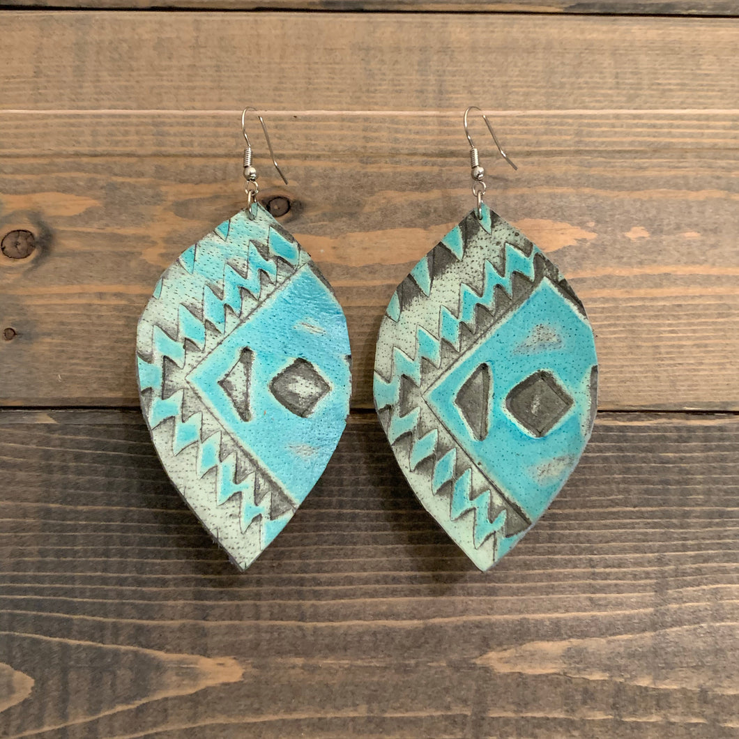 Turquoise Aztec Earrings